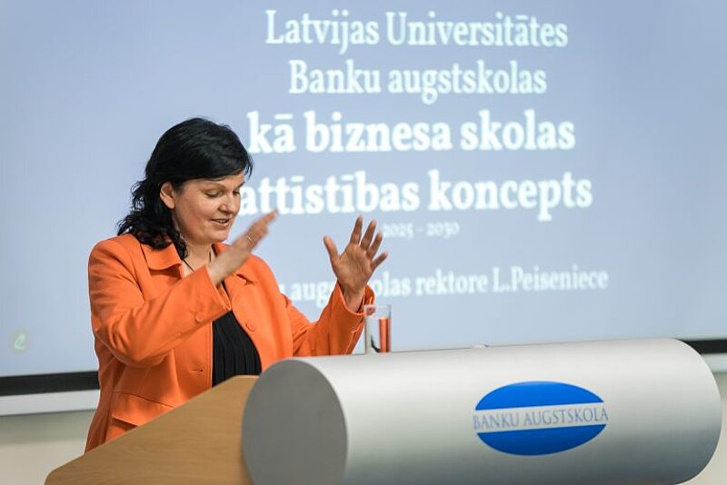 Latvijas Universitātes un Banku augstskolas vadība iepazīstina ar biznesa skolas attīstības vīziju